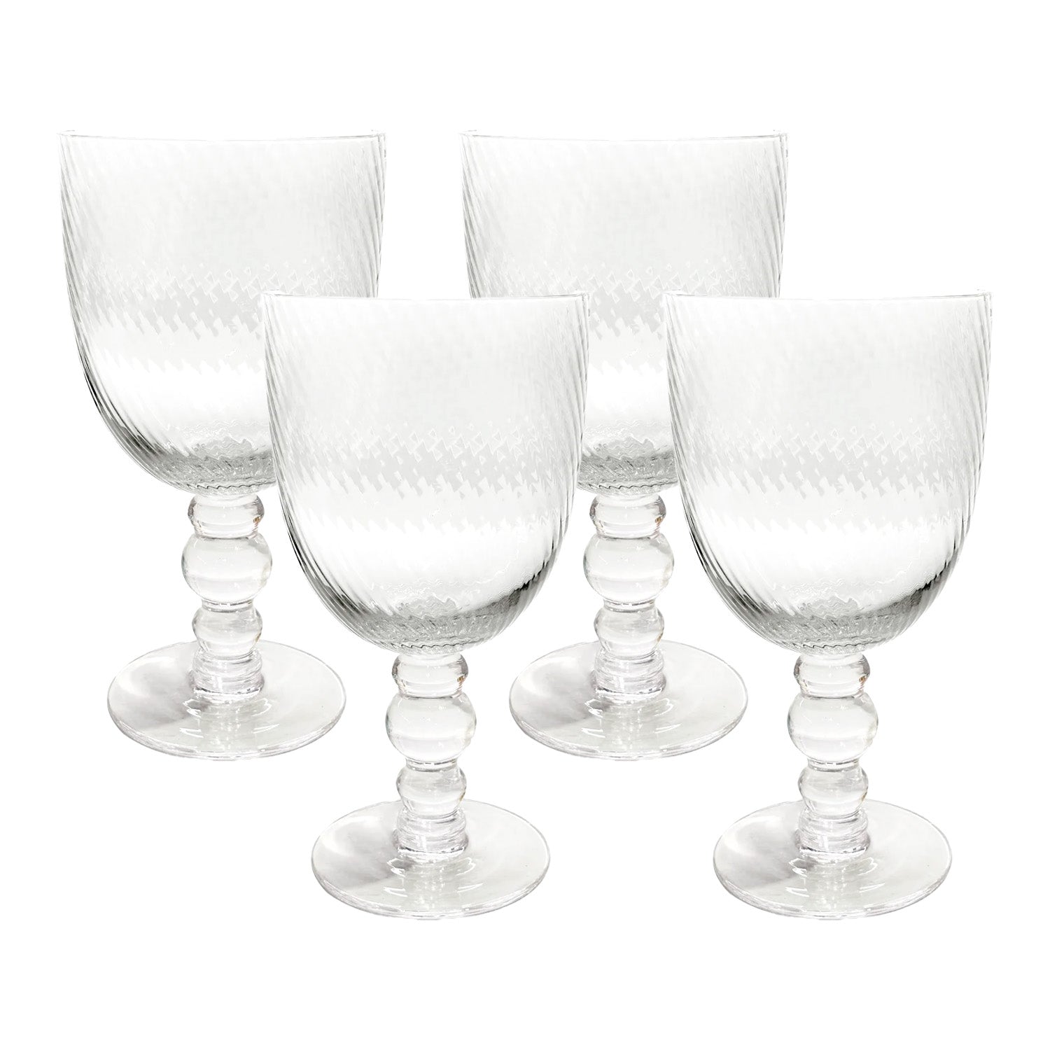 Beatriz Ball Giftware Beatriz Ball VIDA  French Swirl All Purpose Set of 4 (Clear)
