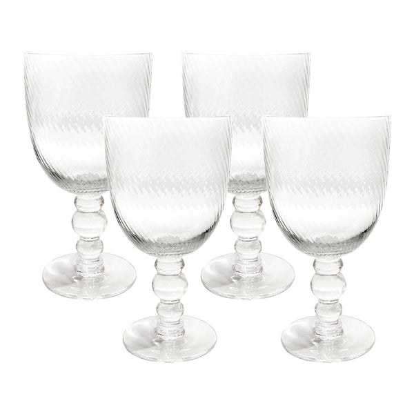Beatriz Ball Giftware Beatriz Ball VIDA  French Swirl All Purpose Set of 4 (Clear)