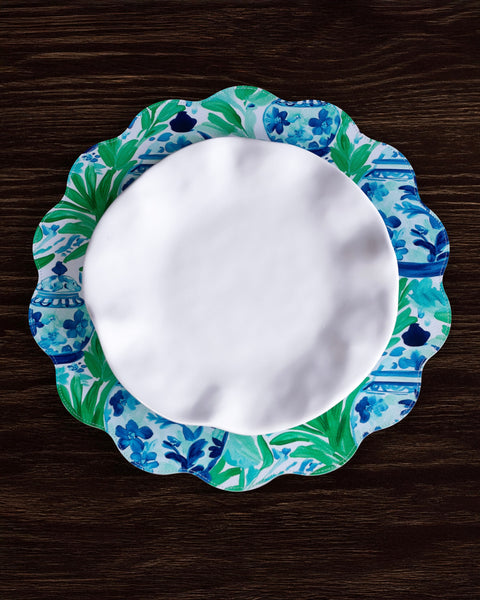 Beatriz Ball Giftware Beatriz Ball VIDA Ginger Jar & Butterflies Reversible  Round Placemats Set of 4 Blue & Green