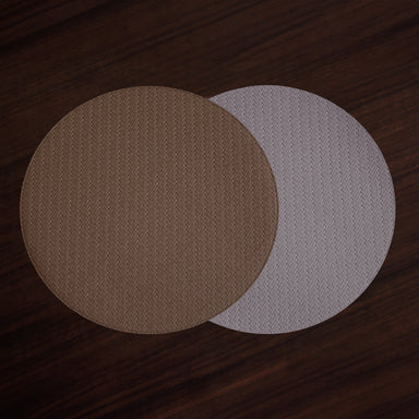 Beatriz Ball Serveware Beatriz Ball VIDA Metallic Snakeskin Reversible 15" Round Placemats Set of 4 (Copper and Bronze)