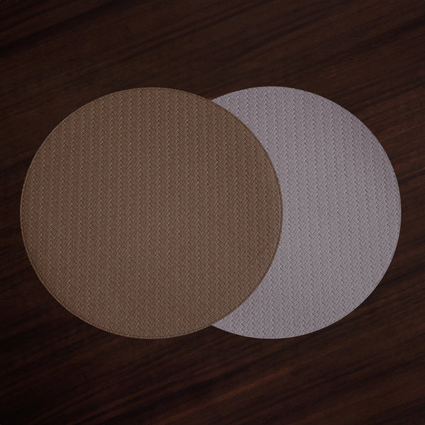 Beatriz Ball Serveware Beatriz Ball VIDA Metallic Snakeskin Reversible 15" Round Placemats Set of 4 (Copper and Bronze)