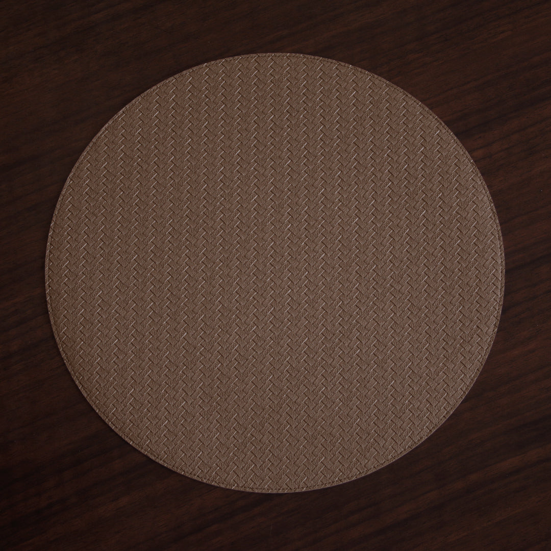 Beatriz Ball Serveware Beatriz Ball VIDA Metallic Snakeskin Reversible 15" Round Placemats Set of 4 (Copper and Bronze)
