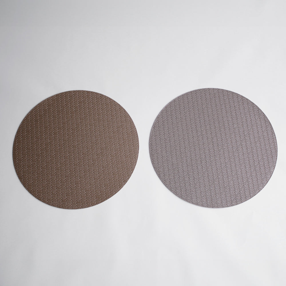 Beatriz Ball Serveware Beatriz Ball VIDA Metallic Snakeskin Reversible 15" Round Placemats Set of 4 (Copper and Bronze)
