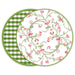 Beatriz Ball Giftware Beatriz Ball Vida Norelle Reversible 15.5" Round Placemats Set of 4 (Green Gingham)