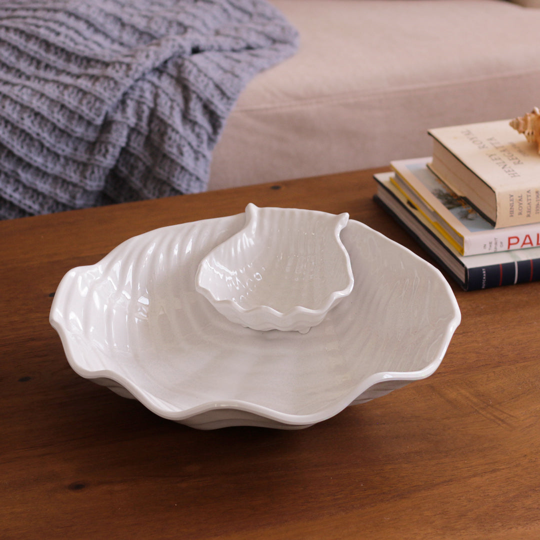Beatriz Ball Serveware Beatriz Ball VIDA Ocean Shell Chip & Dip (White)