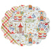 Beatriz Ball Giftware Beatriz Ball VIDA Pagoda and Carlie Plaid Reversible 15.5 Round Placemats Set of 4 Red & Orange
