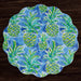 Beatriz Ball Giftware Beatriz Ball VIDA Pineapples & Palms Reversible  Round Placemats Set of 4 (Blue & Green)