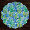 Beatriz Ball Giftware Beatriz Ball VIDA Pineapples & Palms Reversible  Round Placemats Set of 4 (Blue & Green)