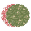 Beatriz Ball Giftware Beatriz Ball VIDA Pinecones and Deer Reversible Placemats Set of 4 (Green and Red)