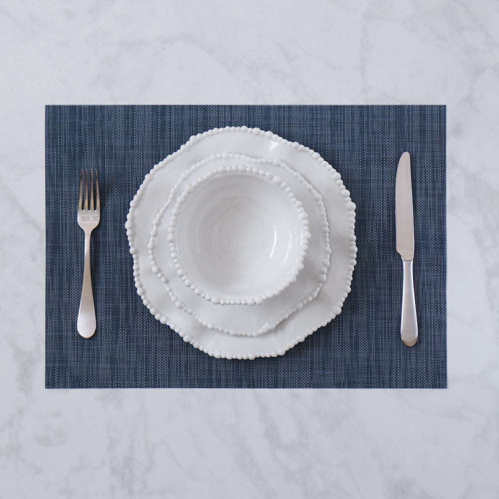 Beatriz Ball Giftware Beatriz Ball VIDA Rectangular Woven Placemats Set of 4 (Navy)