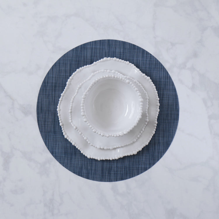Beatriz Ball Giftware Beatriz Ball VIDA Round Woven Placemats Set of 4 (Navy)