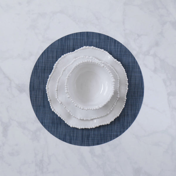 Beatriz Ball Giftware Beatriz Ball VIDA Round Woven Placemats Set of 4 (Navy)