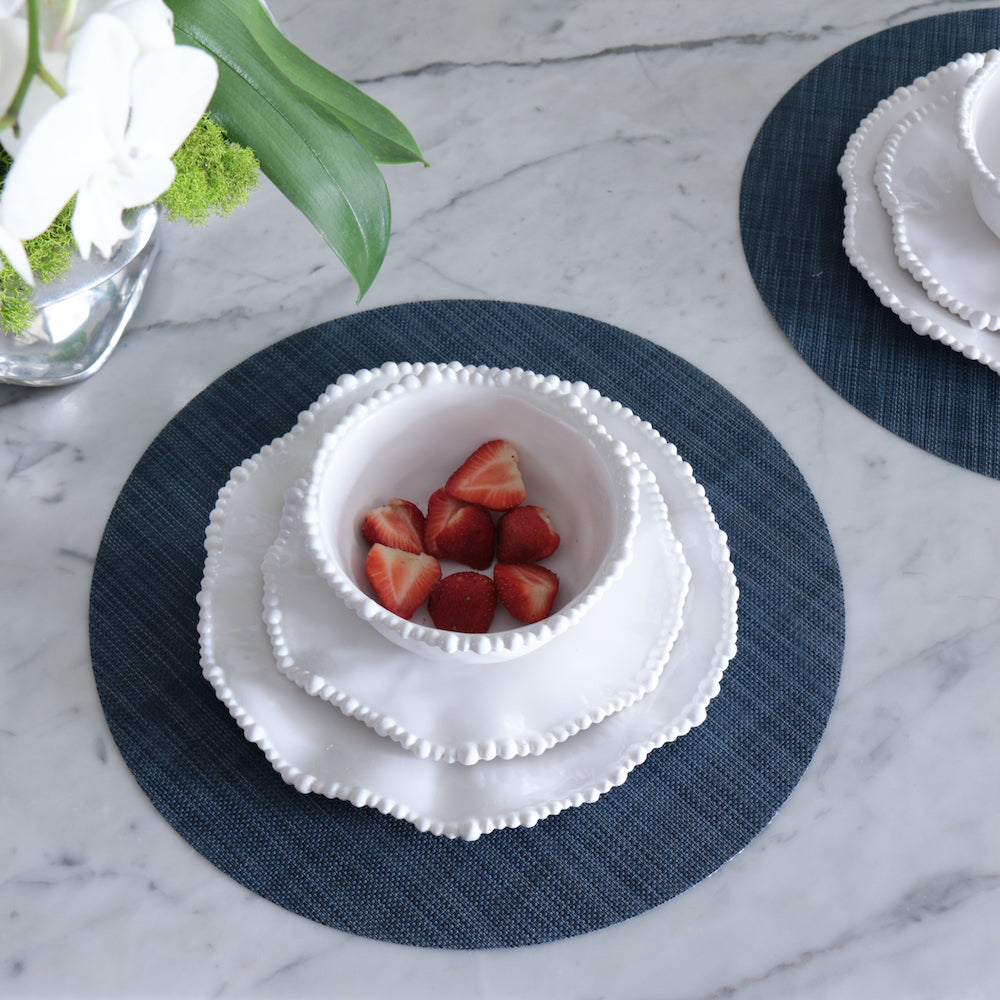 Beatriz Ball Giftware Beatriz Ball VIDA Round Woven Placemats Set of 4 (Navy)