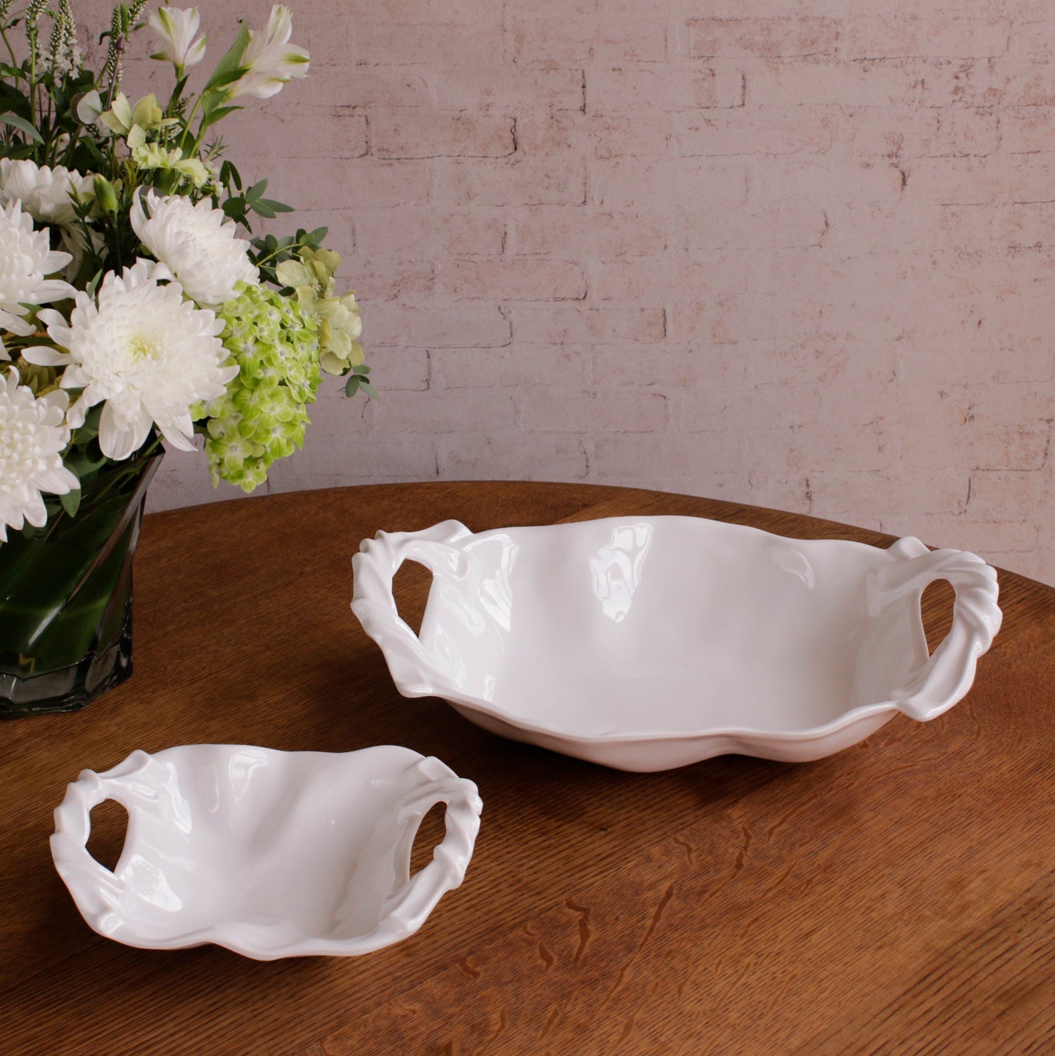 Beatriz Ball Serveware Beatriz Ball VIDA Sasha Medium Bowl with Handles White