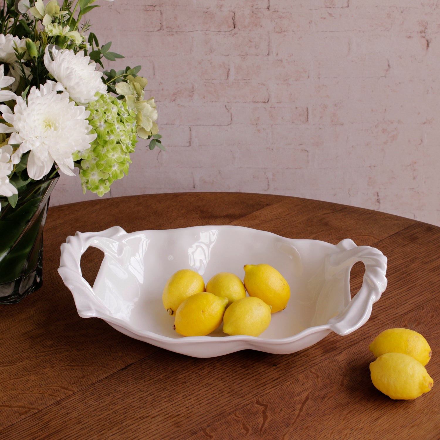 Beatriz Ball Serveware Beatriz Ball VIDA Sasha Medium Bowl with Handles White