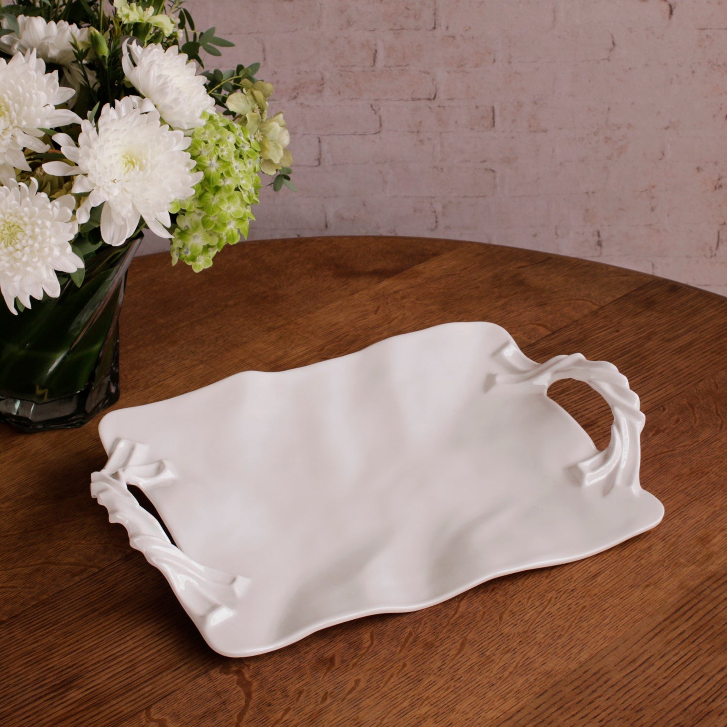 Beatriz Ball Serveware Beatriz Ball VIDA Sasha Rectangular Tray with Handles White