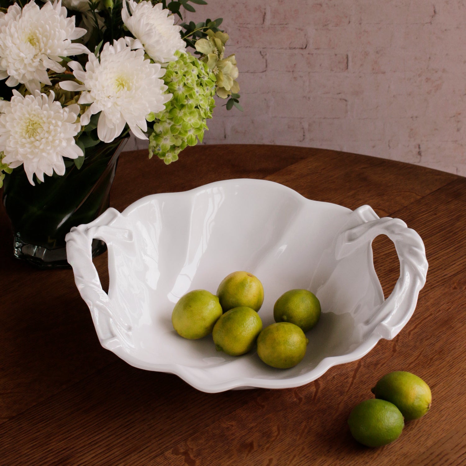 Beatriz Ball Serveware Beatriz Ball VIDA Sasha Round Large Bowl with Handles White
