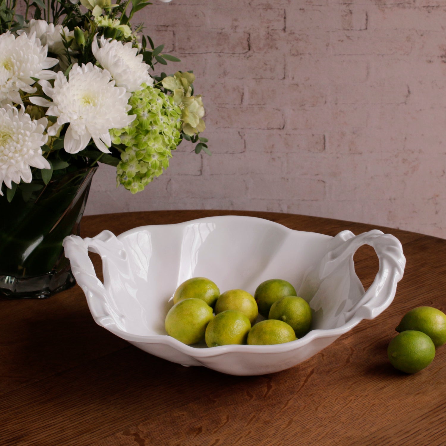 Beatriz Ball Serveware Beatriz Ball VIDA Sasha Round Large Bowl with Handles White