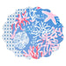 Beatriz Ball Giftware Beatriz Ball VIDA Sealife and Rattan Reversible Round Placemats Set of 4 Blue & Pink