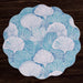 Beatriz Ball Giftware Beatriz Ball VIDA Shells & Scallops Reversible  Round Placemats Set of 4 (Blue & White)