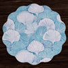 Beatriz Ball Giftware Beatriz Ball VIDA Shells & Scallops Reversible  Round Placemats Set of 4 (Blue & White)