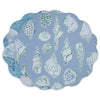 Beatriz Ball Giftware Beatriz Ball VIDA Shells & Scallops Reversible  Round Placemats Set of 4 (Blue & White)