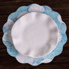 Beatriz Ball Giftware Beatriz Ball VIDA Shells & Scallops Reversible  Round Placemats Set of 4 (Blue & White)