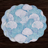 Beatriz Ball Giftware Beatriz Ball VIDA Shells & Scallops Reversible  Round Placemats Set of 4 (Blue & White)