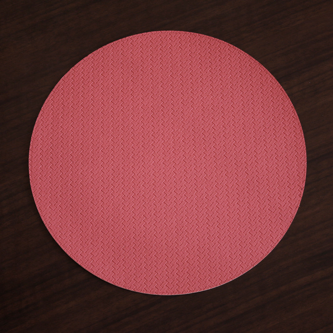 Beatriz Ball Serveware Beatriz Ball VIDA Snakeskin Reversible 15" Round Placemats Set of 4 (Salmon and Charcoal)