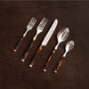 Beatriz Ball Serveware Beatriz Ball VIDA Tortoise and Gold Stainless Flatware Set of 5 (Gold)