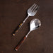 Beatriz Ball Serveware Beatriz Ball VIDA Tortoise and Gold Stainless Salad Servers (Gold)