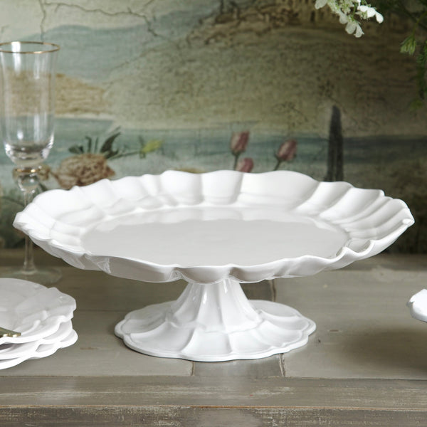 Beatriz Ball Giftware Beatriz Ball VIDA Tuscany Pedestal Cake Plate (White)