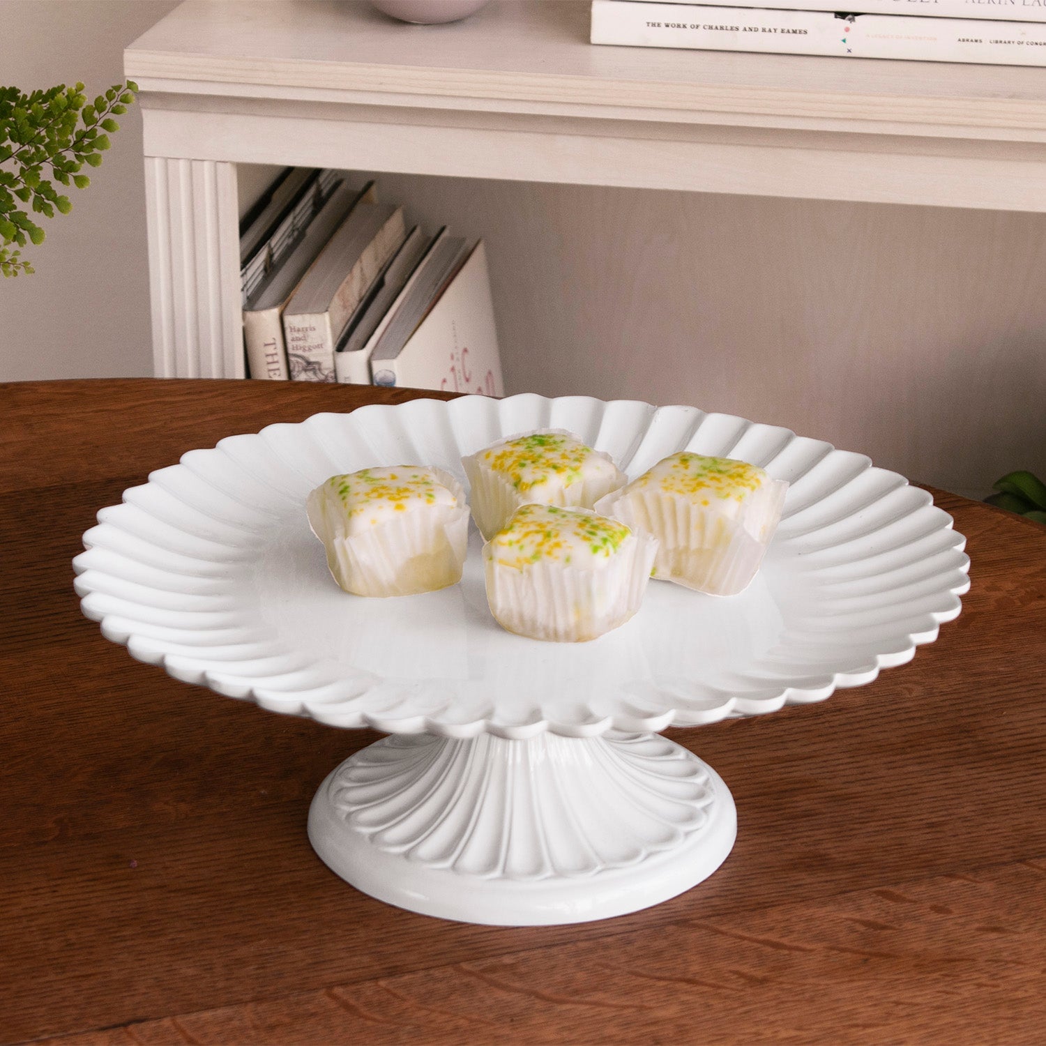 Beatriz Ball Serveware Beatriz Ball VIDA Vienna Pedestal Cake Plate White