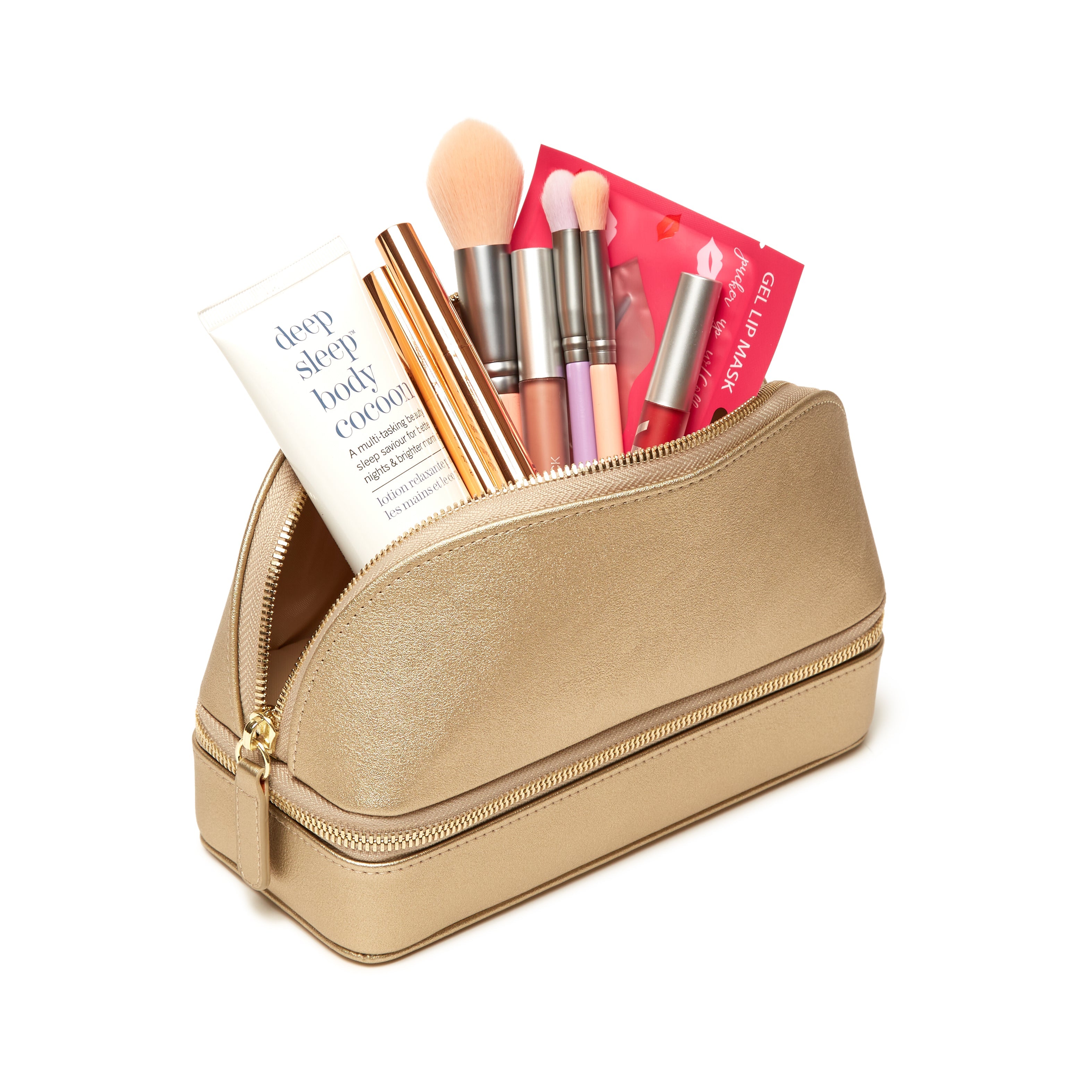 Brouk & Co Giftware Abbey Travel Cosmetic Case Gold