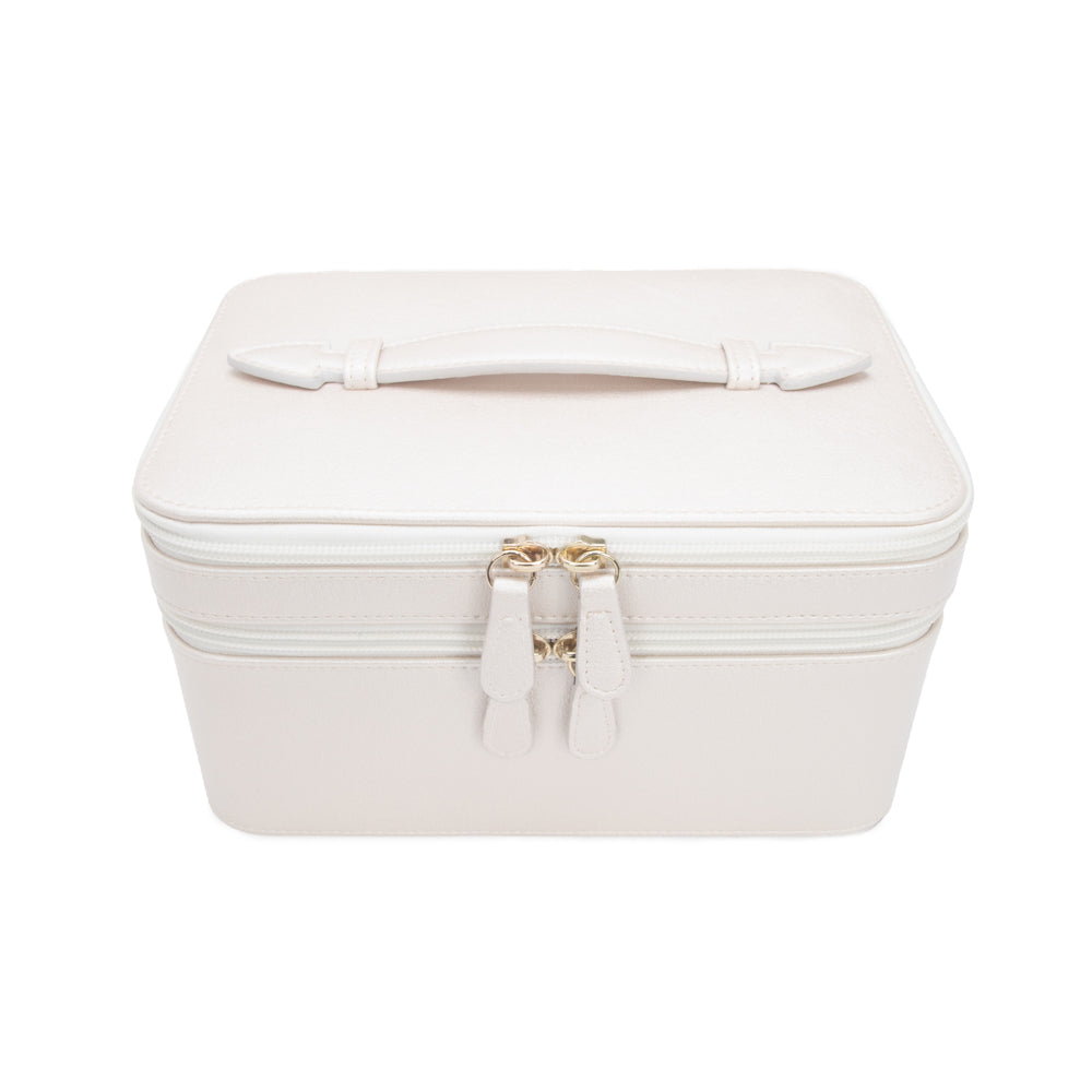 Brouk & Co Giftware Abby Jewelry & Cosmetic Case Pearl White