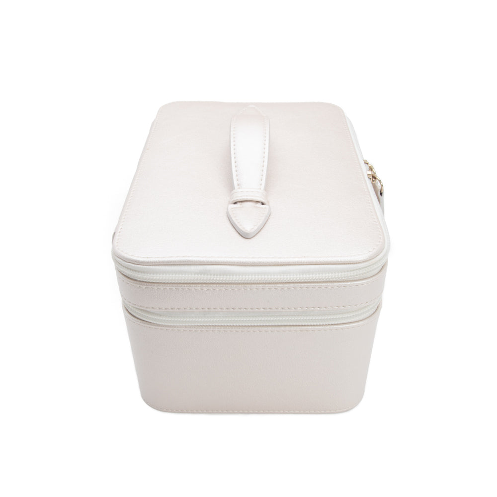 Brouk & Co Giftware Abby Jewelry & Cosmetic Case Pearl White