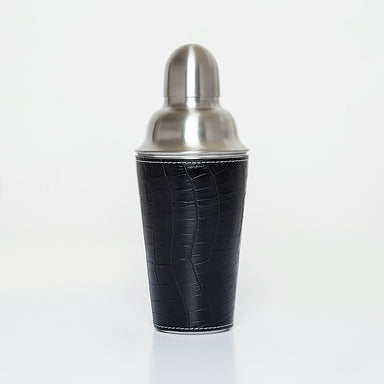 Brouk & Co Giftware Black Croc Cocktail Shaker