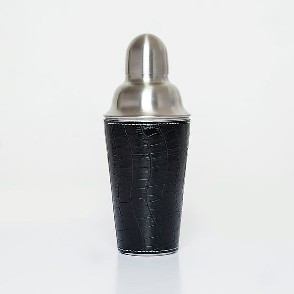 Brouk & Co Giftware Black Croc Cocktail Shaker