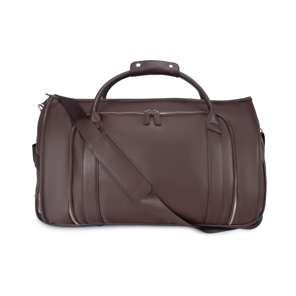 Brouk & Co Giftware Brett 2-in-1 Garment & Duffel Roller Bag Brown