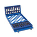 Brouk & Co Giftware Navy Bryson Backgammon and Chess Set Assorted Colors