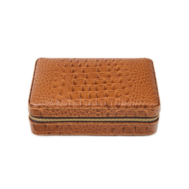 Brouk & Co Giftware Cain Croco Cigar Travel Case (Brown)