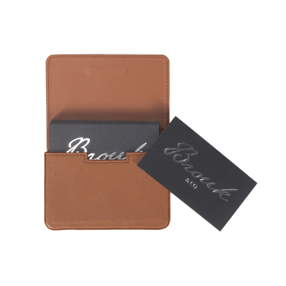 Brouk & Co Giftware Caleb Card Holder Brown