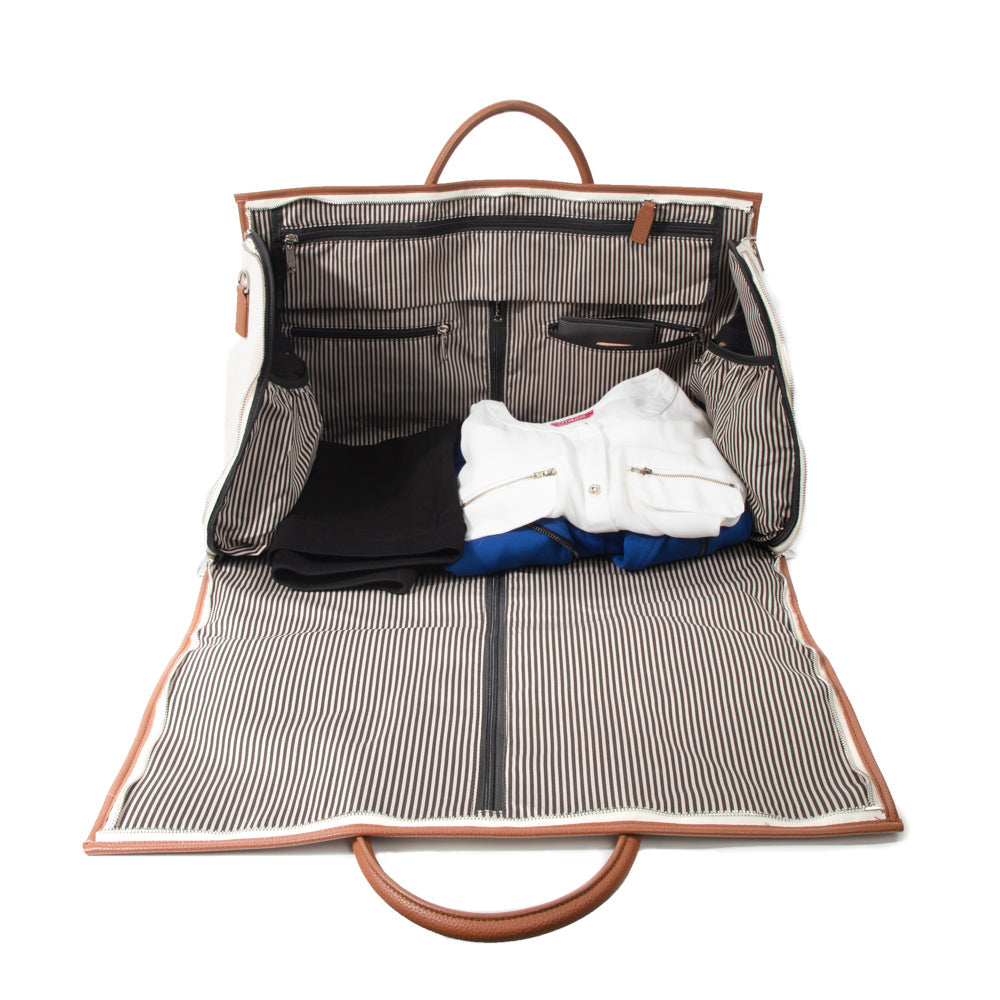 Brouk & Co Giftware Capri 2-N-1 Garment & Duffel Bag Brown/Co