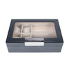 Brouk & Co Giftware Carbon Fiber Glass Top Jewelry Box Carbon Fiber