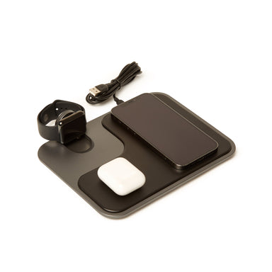 Brouk & Co Giftware Black Coen 3 In 1 Wireless Charging Tray