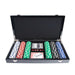 Brouk & Co Giftware Croc Laser Engraved 300 Chip Poker Set Black