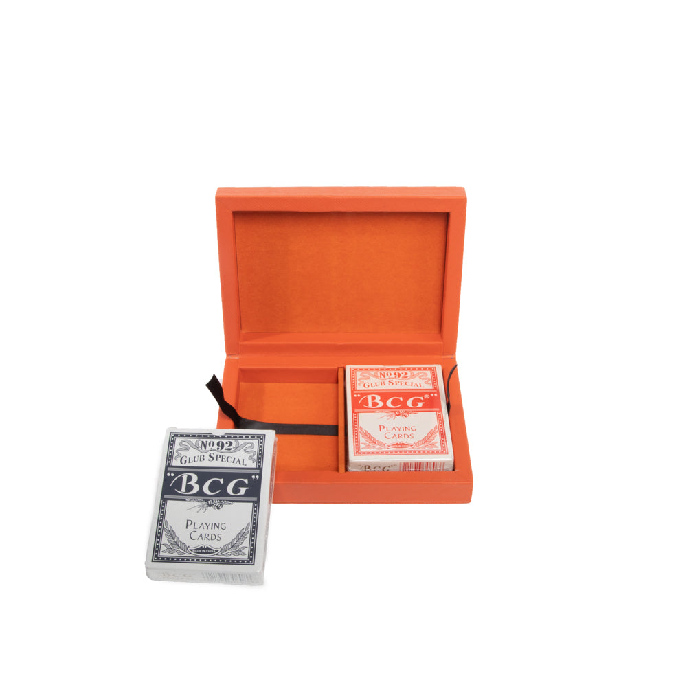 Brouk & Co Giftware Orange Ellen Poker Card Set Assorted