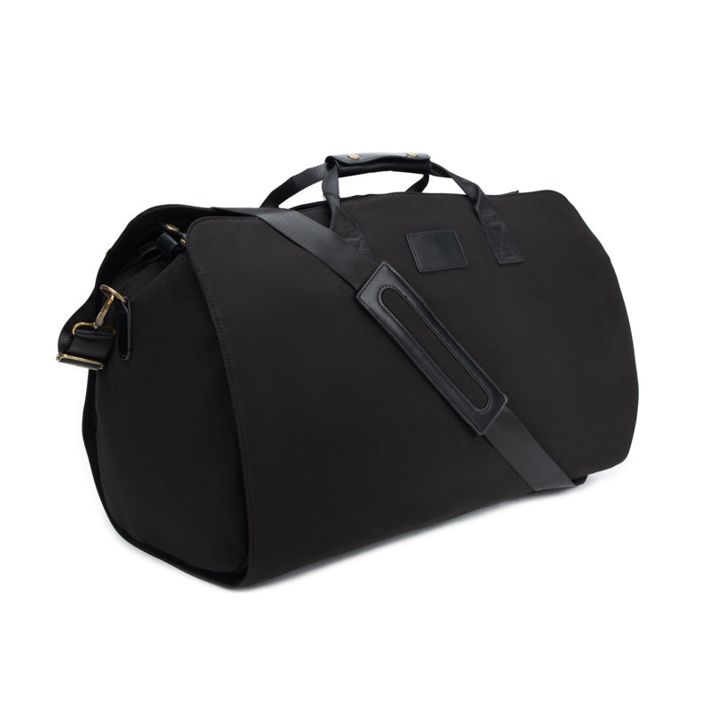 Brouk & Co Giftware Harrison 2 Piece Duffel & Garment Bag Black