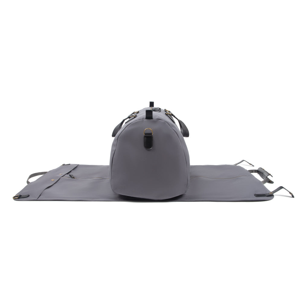 Brouk & Co Giftware Harrison 2 Piece Duffel & Garment Bag Grey