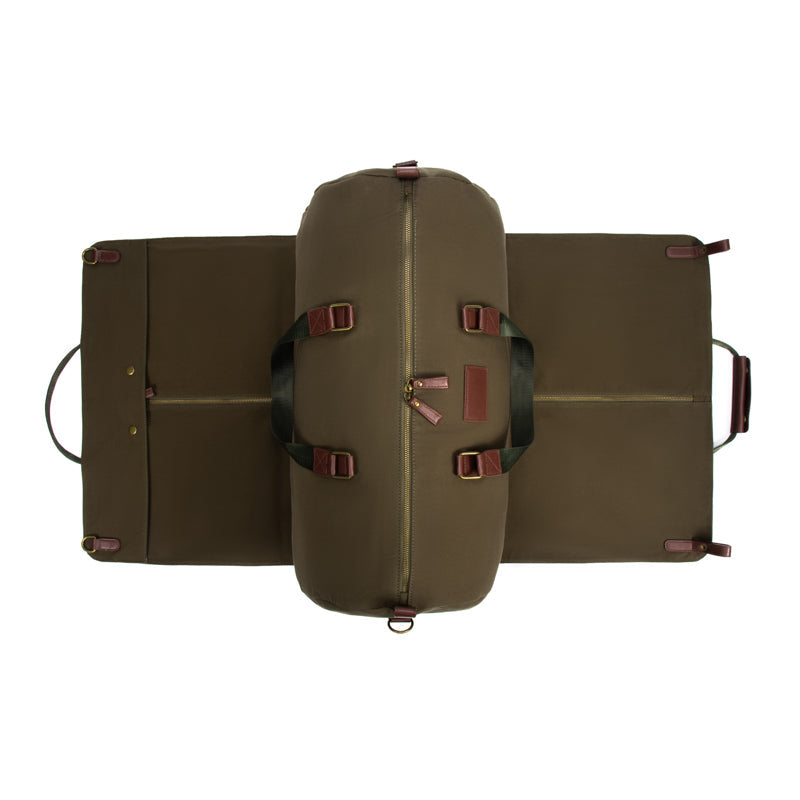 Brouk & Co Giftware Harrison 2 Piece Duffel & Garment Bag Olive